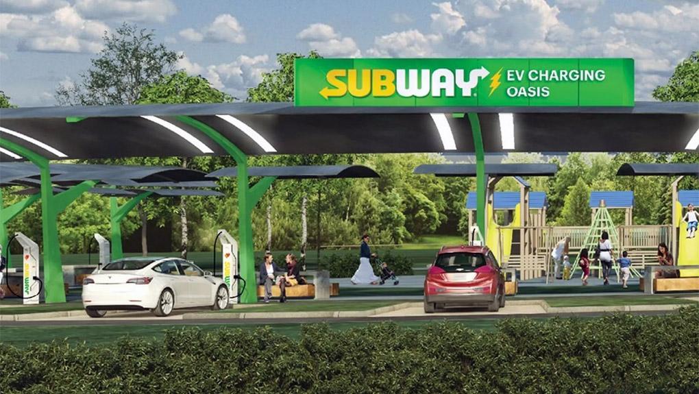 Subway installe des « oasis » de recharge pour voitures électriques aux États-Unis