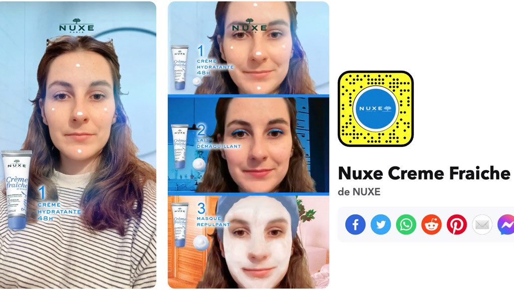 Nuxe fait essayer à la génération Z sa « Crème fraîche » en réalité augmentée