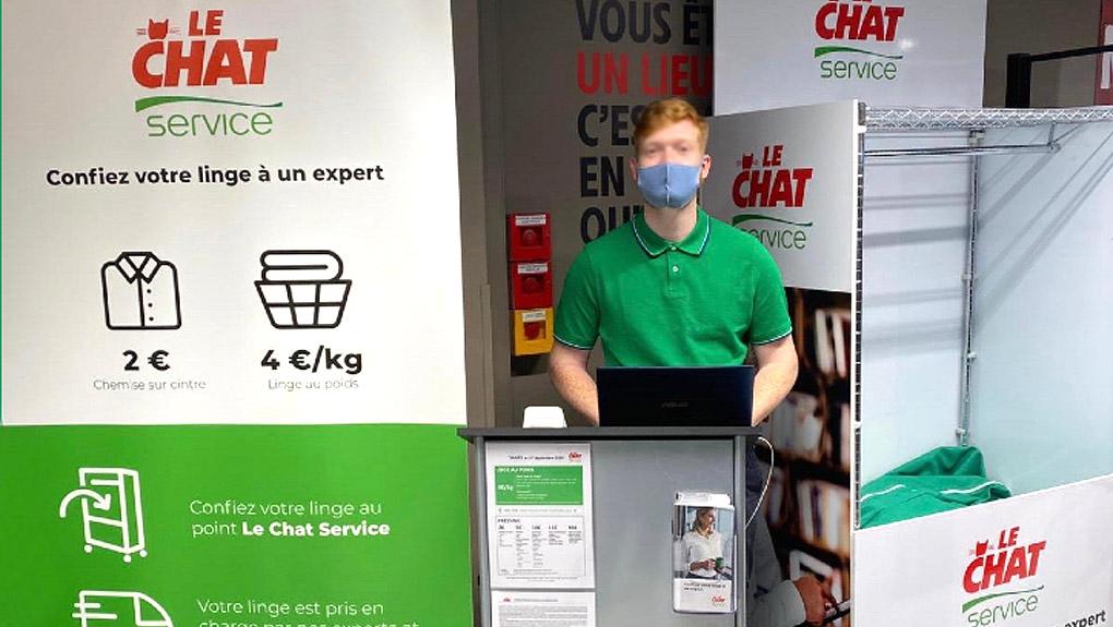 La lessive Le Chat déploie un service de lavage du linge chez Intermarché