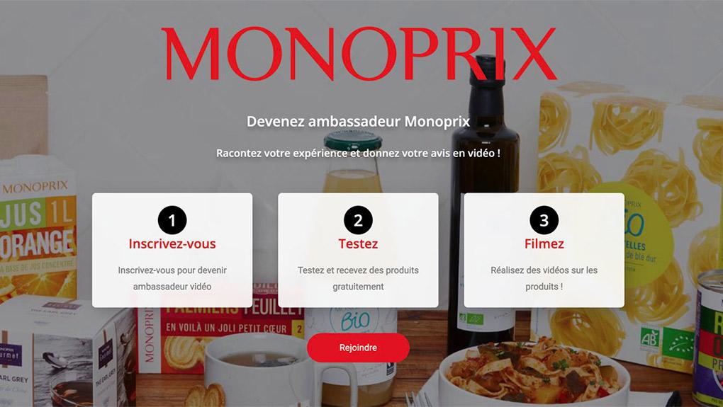 Monoprix cherche des ambassadeurs pour témoigner en vidéo