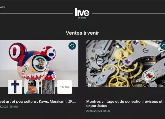 la vente aux enchères en ligne et en direct d’objets de collection