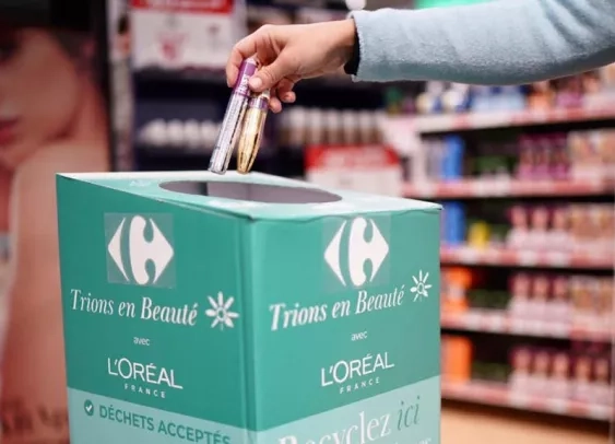 L’Oréal et Carrefour s’associent pour le recyclage des emballages cosmétiques